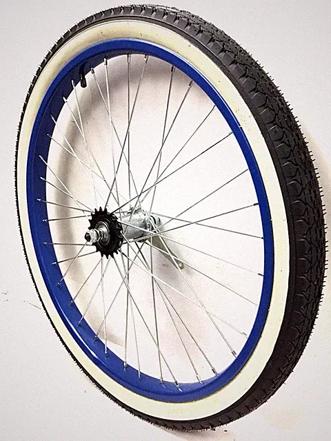 24" Beach Cruiser Blue Wheel Coaster Brake with 2.125" Tire Cruiser Bike #V40