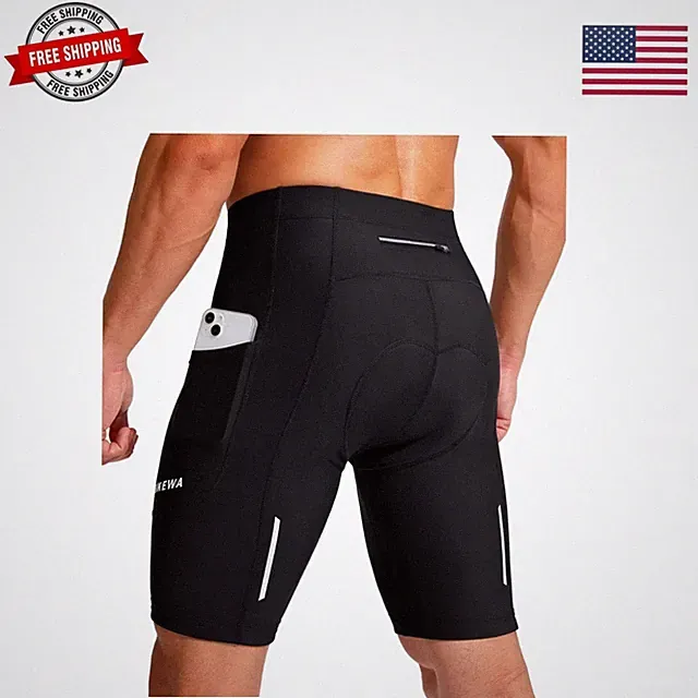 Men's Bike Shorts 3D Padded Cycling Road Biking Mountain Riding Biker Bicycle...